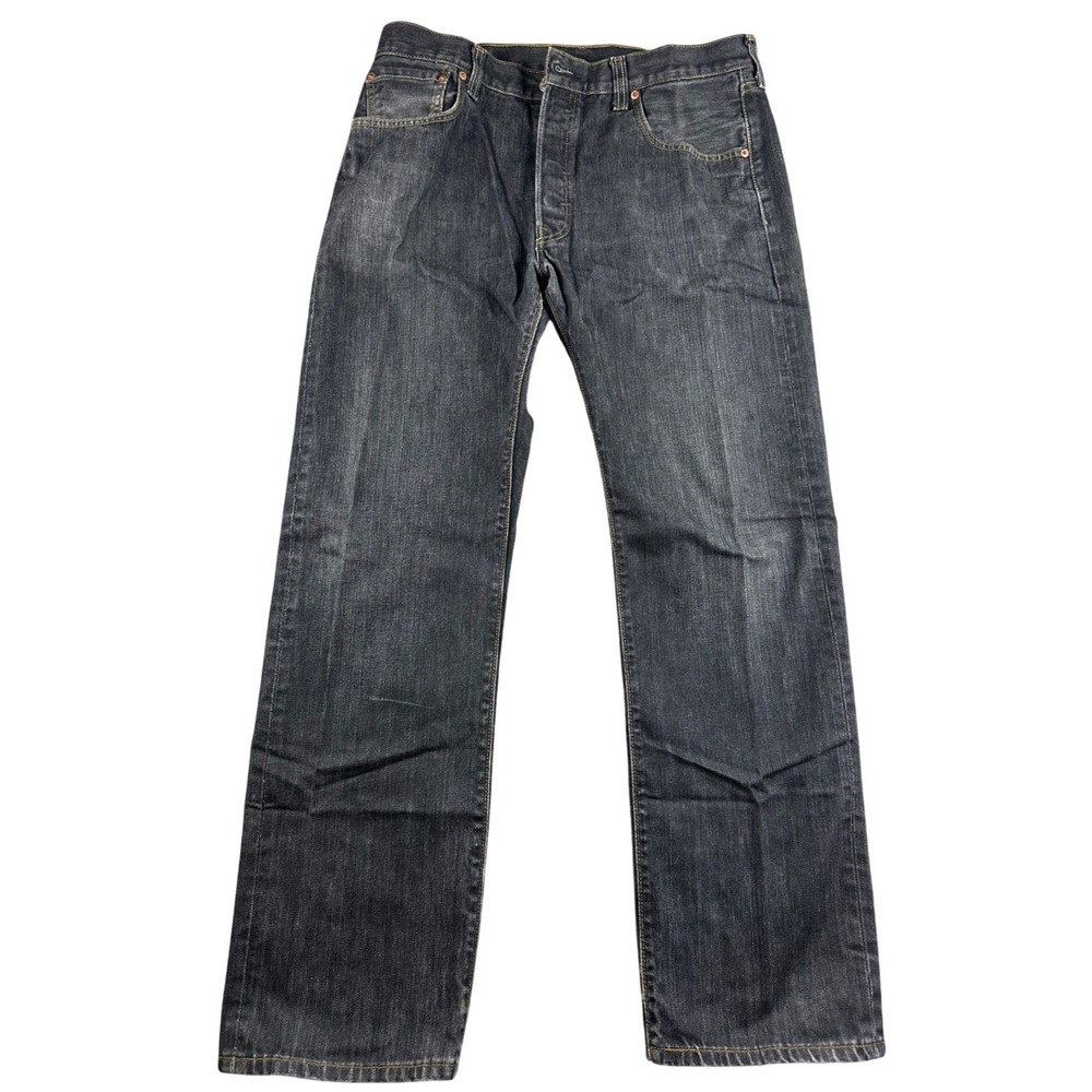 Levis 501 Jeans 36x32 Black Original Fit Straight Leg Button Fly 100% Cotton Y2K